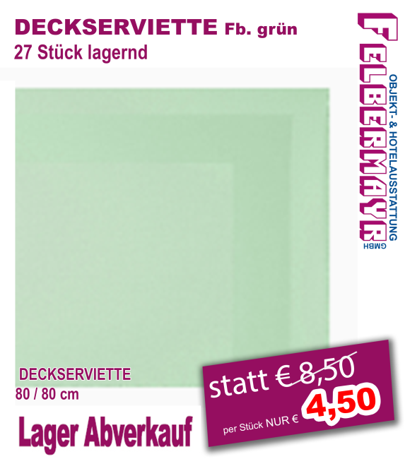 DECKSERVIETTE  Fb. grün